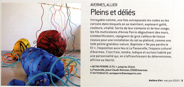 article ateliers d'Art