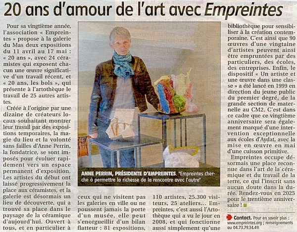 Les 20 ans d'Empreintes - la presse en a parl - LaMontagne