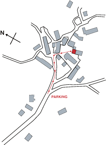 Plan d'accs, village